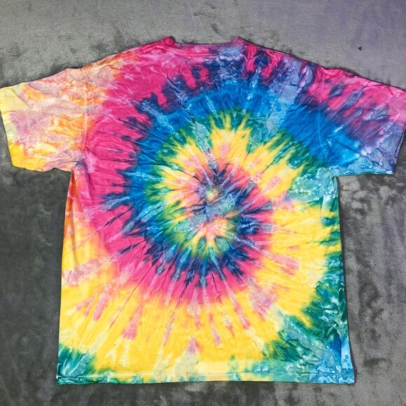 Tie Dye T-SHIRT POWERPRO BY ONEITA Single-Stitch Size XL Psychedelic Vintage - Picture 2 of 6